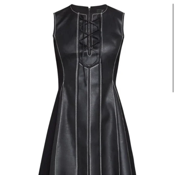green emerald velvet dress BCBG Faux Leather Dress Size: L